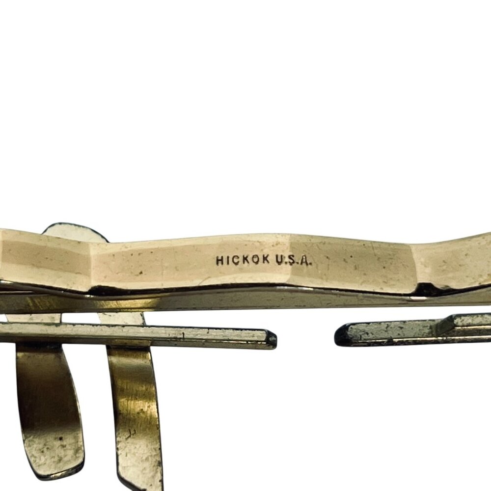 Hickok Initial USA W Gold Tone Tie Bar (6067) - Picture 5 of 5